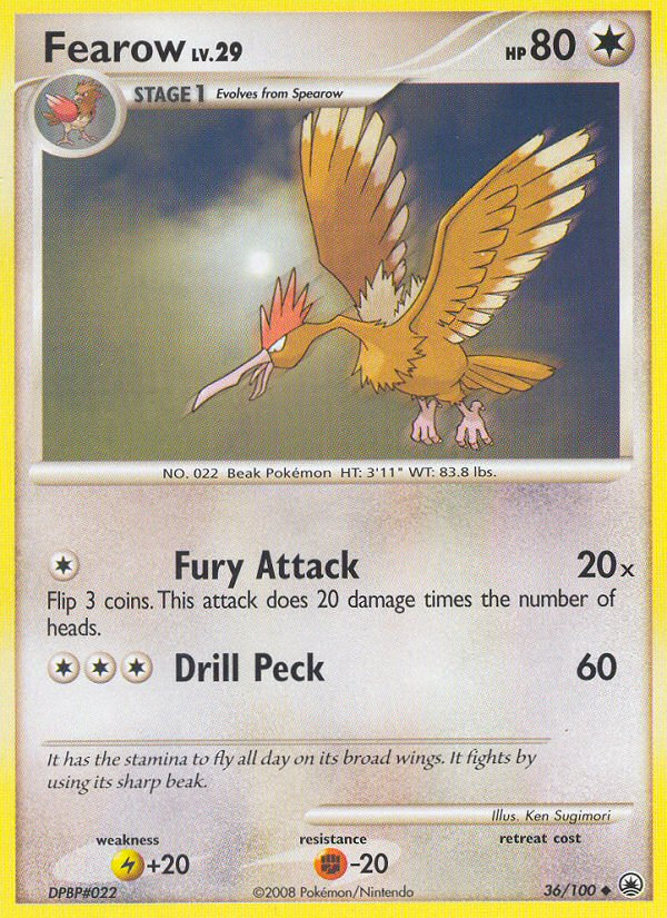 Fearow (36/100) [Diamond & Pearl: Majestic Dawn] | Good Games North