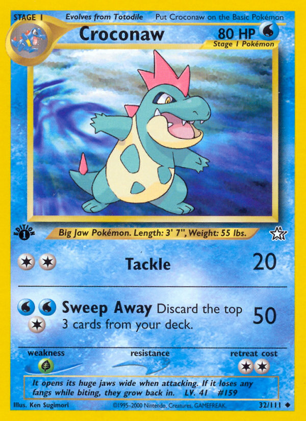 Croconaw (32/111) [Neo Genesis 1st Edition] | Good Games North
