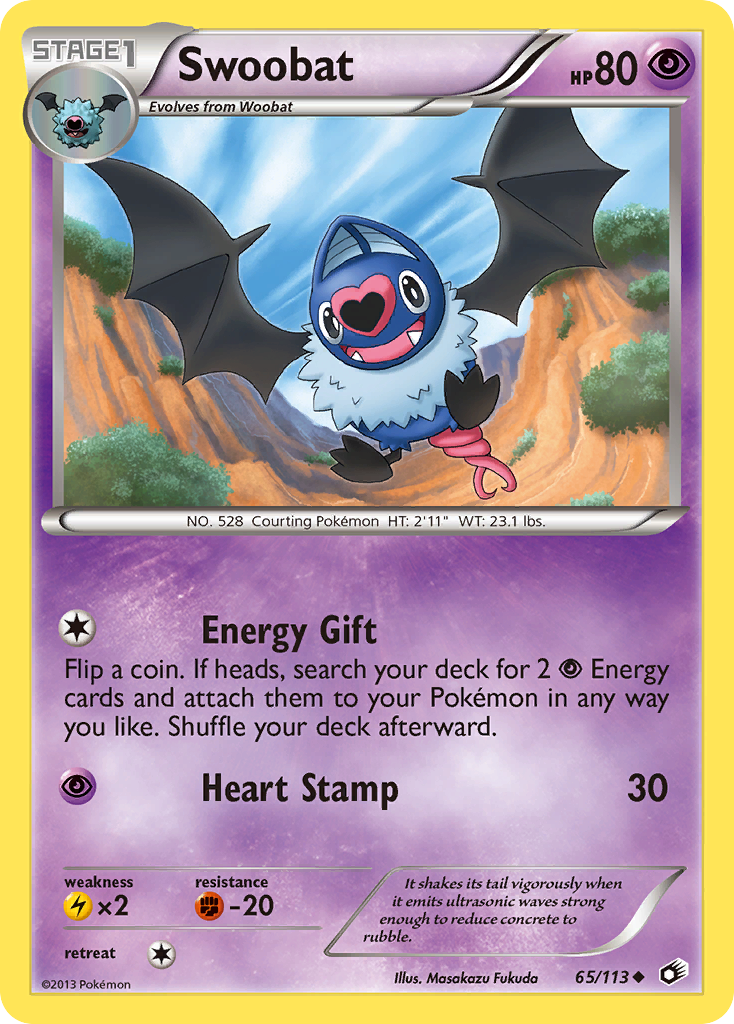 Swoobat (65/113) [Black & White: Legendary Treasures] | Good Games North