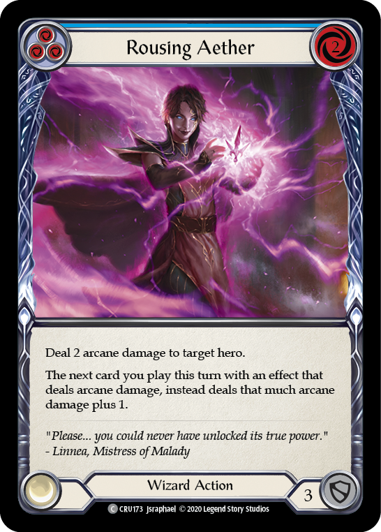 Rousing Aether (Blue) [CRU173] 1st Edition Rainbow Foil | Good Games North