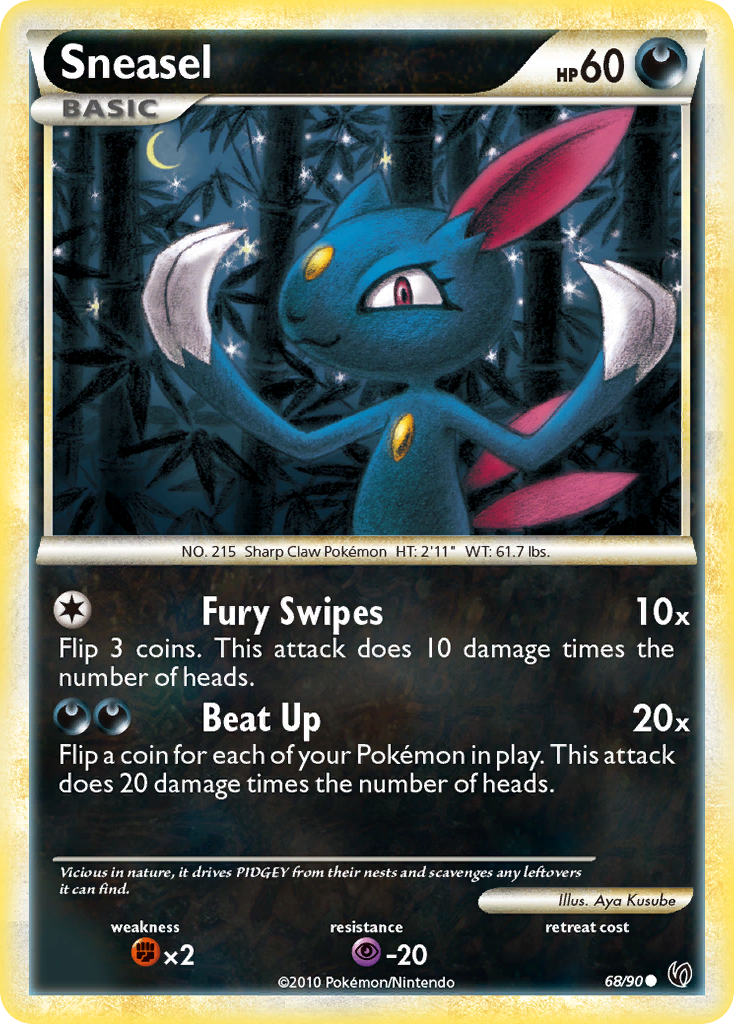 Sneasel (68/90) [HeartGold & SoulSilver: Undaunted] | Good Games North