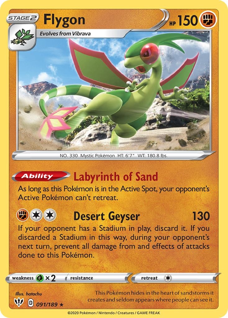 Flygon (091/189) [Sword & Shield: Darkness Ablaze] | Good Games North