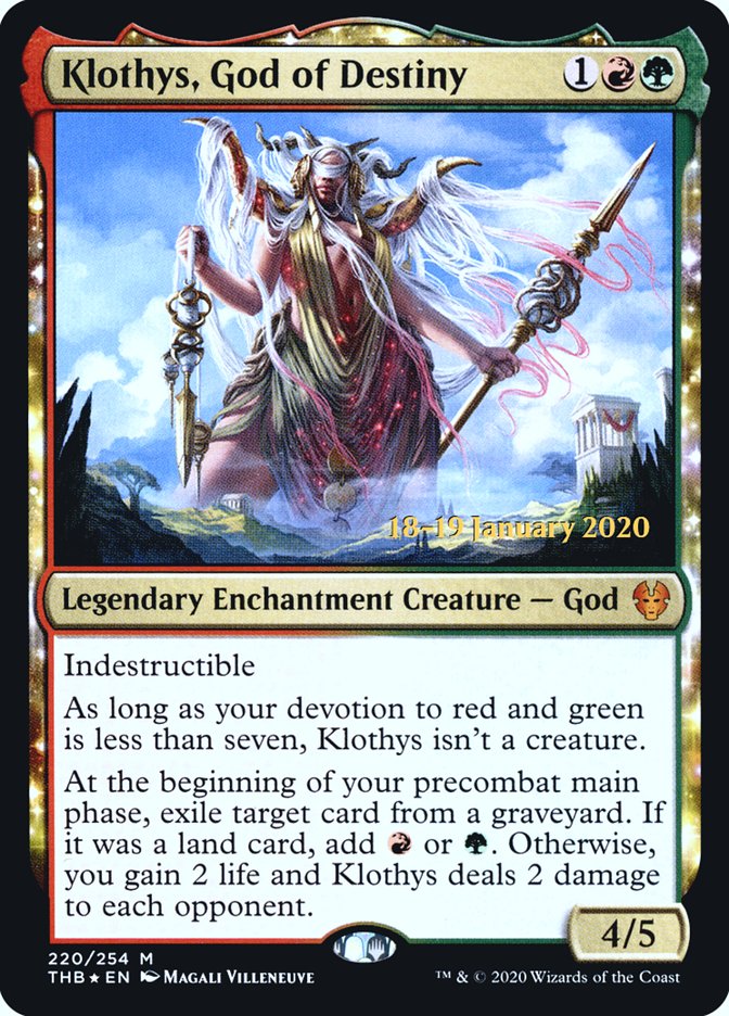 Klothys, God of Destiny [Theros Beyond Death Prerelease Promos] | Good Games North