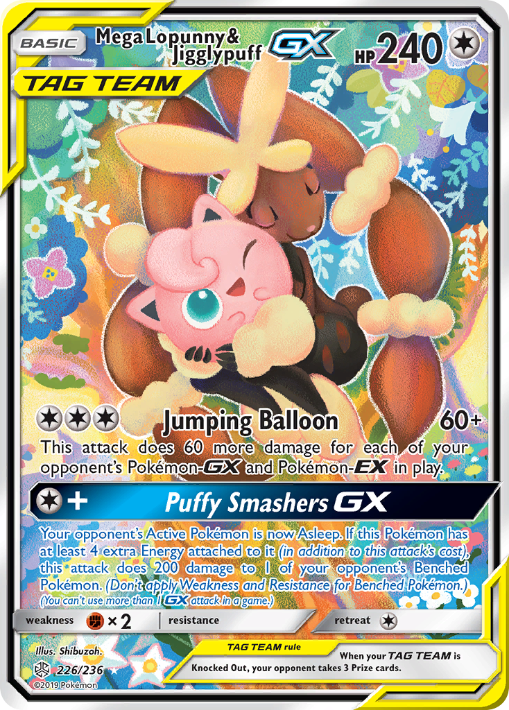 Mega Lopunny & Jigglypuff GX (226/236) [Sun & Moon: Cosmic Eclipse] | Good Games North