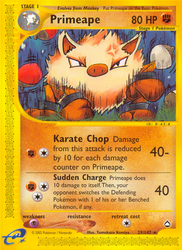 Primeape (29/147) [Aquapolis] | Good Games North