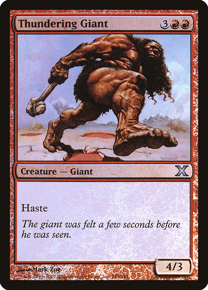 Thundering Giant (Premium Foil) [Tenth Edition] | Good Games North