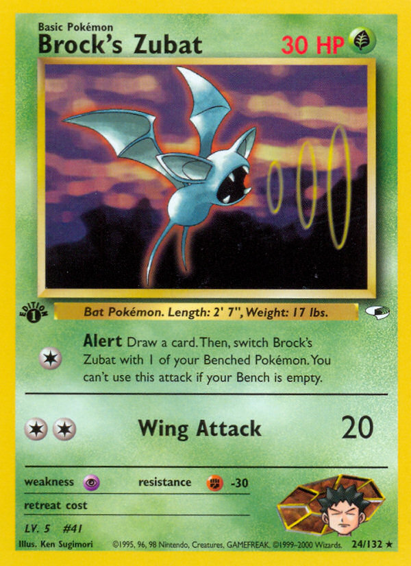 Brock's Zubat (24/132) [Gym Heroes 1st Edition] | Good Games North