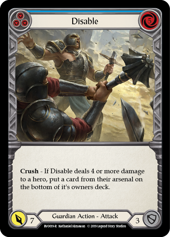Disable (Blue) [BVO019-R] 1st Edition Normal | Good Games North