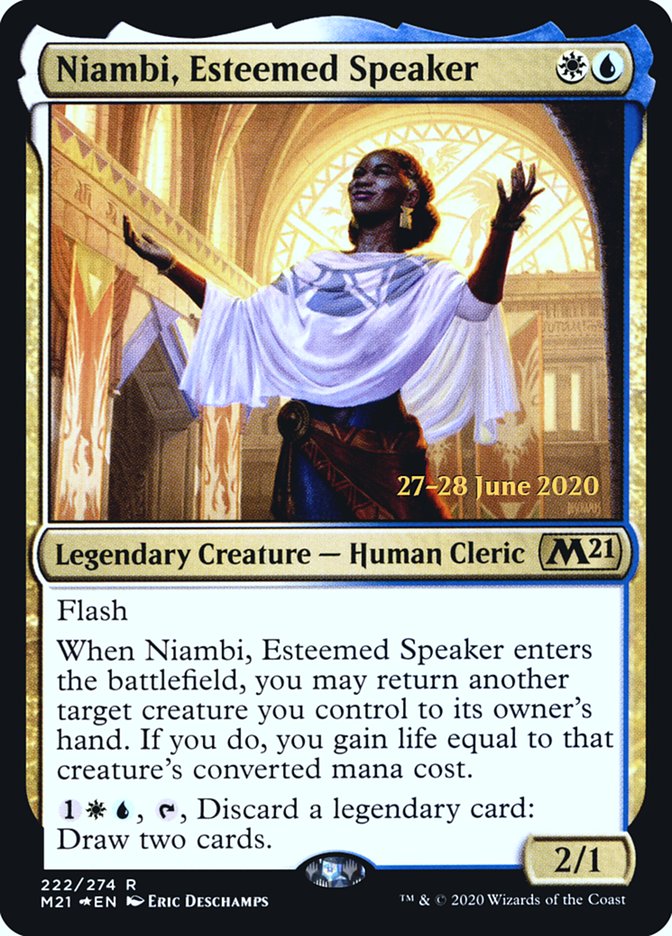 Niambi, Esteemed Speaker  [Core Set 2021 Prerelease Promos] | Good Games North