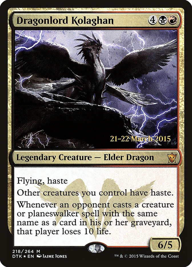 Dragonlord Kolaghan  [Dragons of Tarkir Prerelease Promos] | Good Games North