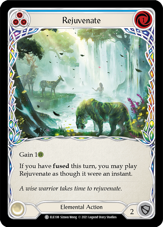 Rejuvenate (Blue) [ELE108] (Tales of Aria)  1st Edition Rainbow Foil | Good Games North