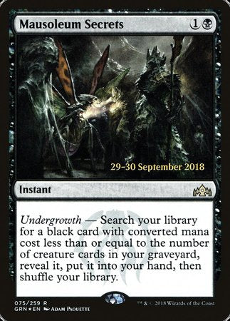 Mausoleum Secrets [Guilds of Ravnica Promos] | Good Games North