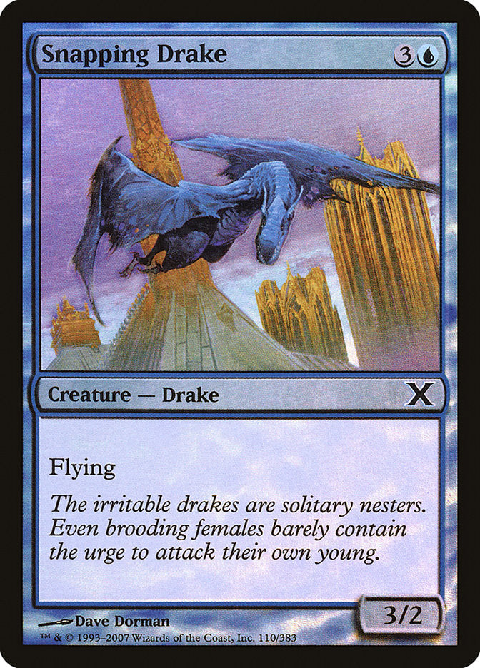 Snapping Drake (Premium Foil) [Tenth Edition] | Good Games North