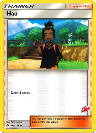 Hau (120/149) (Charizard Stamp #52) [Battle Academy 2020] | Good Games North