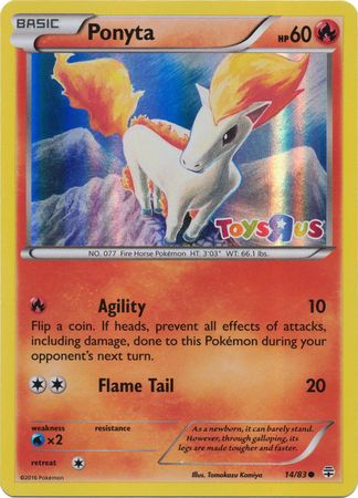Ponyta (14/83) (Toys R Us Promo) [XY: Generations] | Good Games North