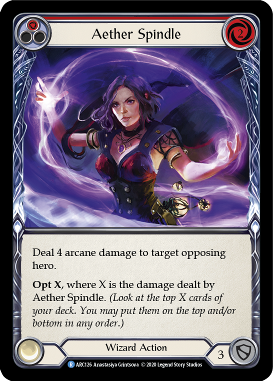 Aether Spindle (Red) [U-ARC126] Unlimited Rainbow Foil | Good Games North