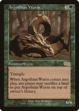 Argothian Wurm [Urza's Saga] | Good Games North