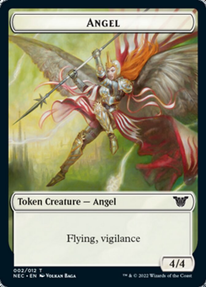 Angel // Elephant Double-sided Token [Kamigawa: Neon Dynasty Commander Tokens] | Good Games North