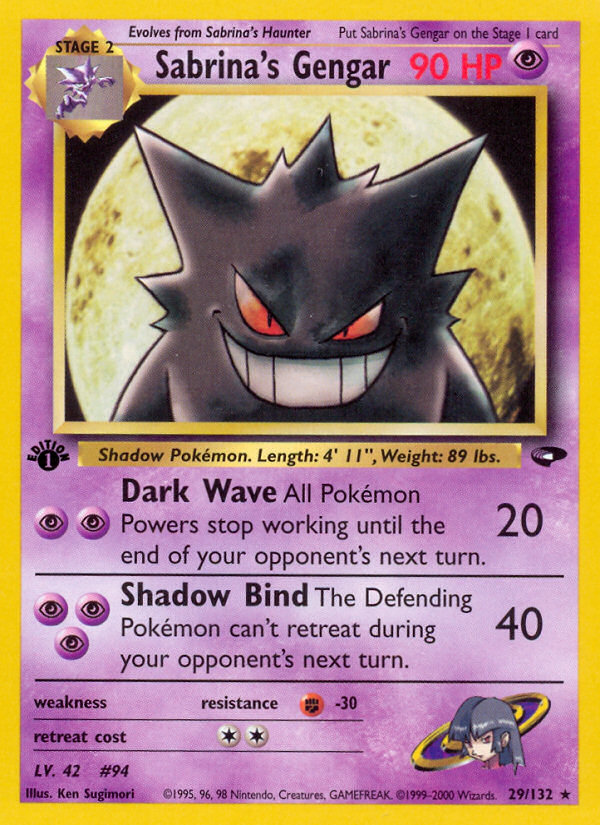 Sabrina's Gengar (29/132) [Gym Challenge 1st Edition] | Good Games North