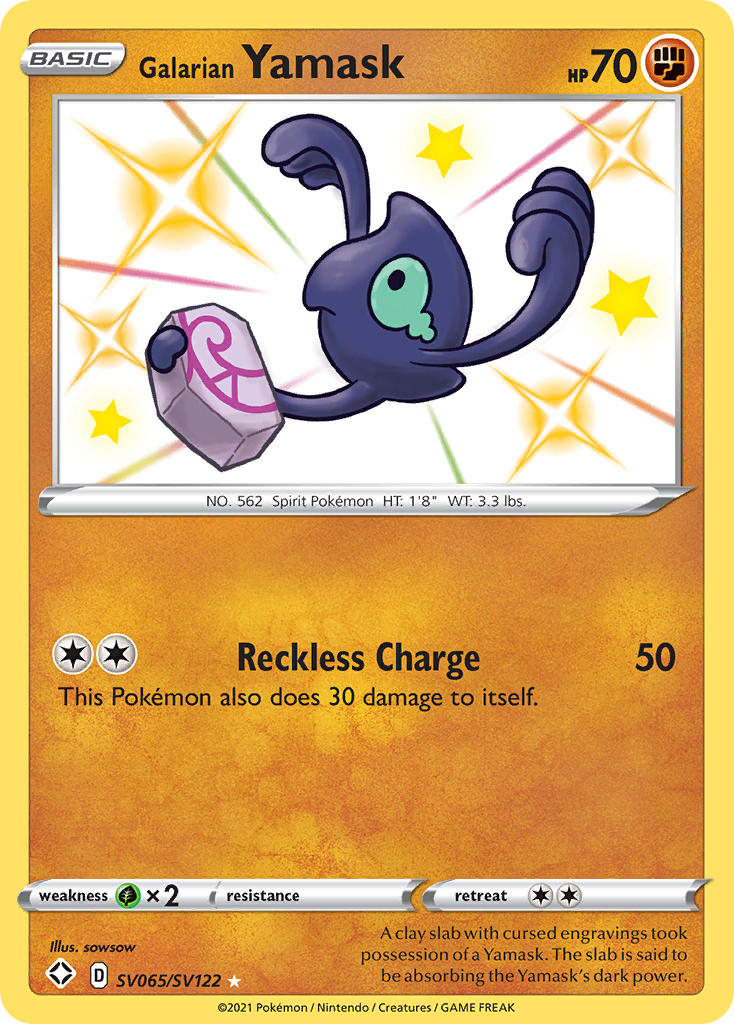 Galarian Yamask (SV065/SV122) [Sword & Shield: Shining Fates] | Good Games North