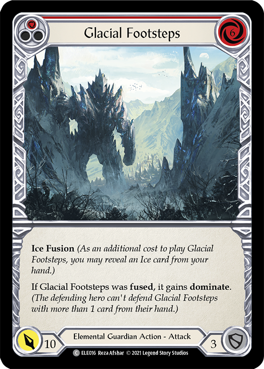 Glacial Footsteps (Red) [ELE016] (Tales of Aria)  1st Edition Rainbow Foil | Good Games North