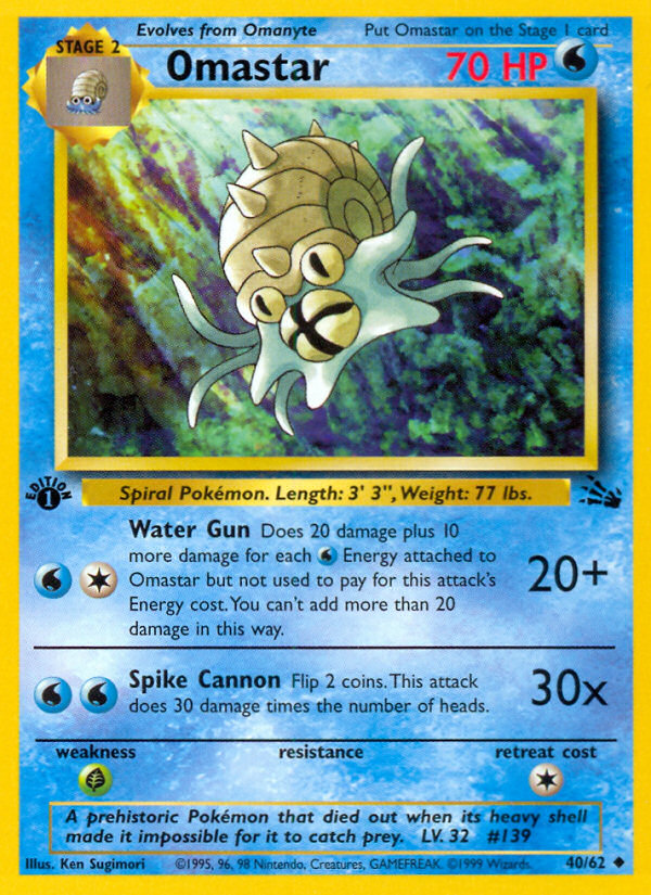 Omastar (40/62) [Fossil 1st Edition] | Good Games North