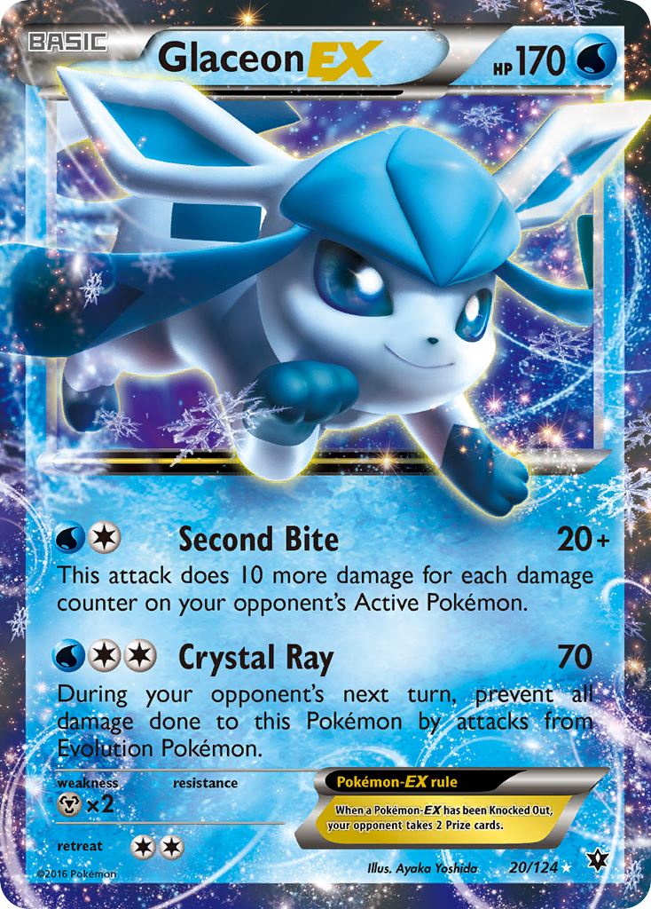 Glaceon EX (20/124) [XY: Fates Collide] | Good Games North