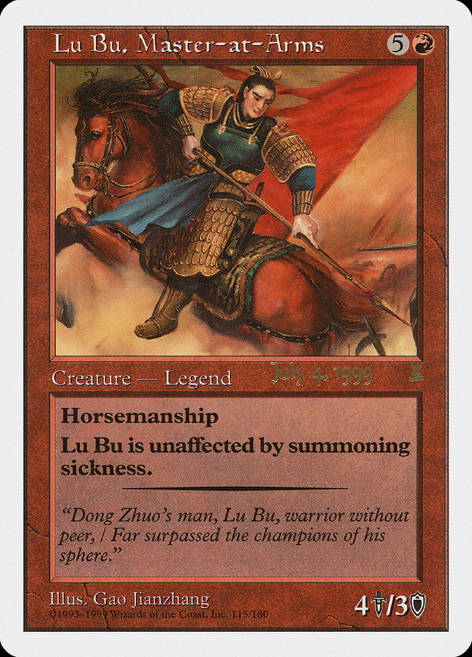 Lu Bu, Master-at-Arms (July 4, 1999) [Portal Three Kingdoms Promos] | Good Games North