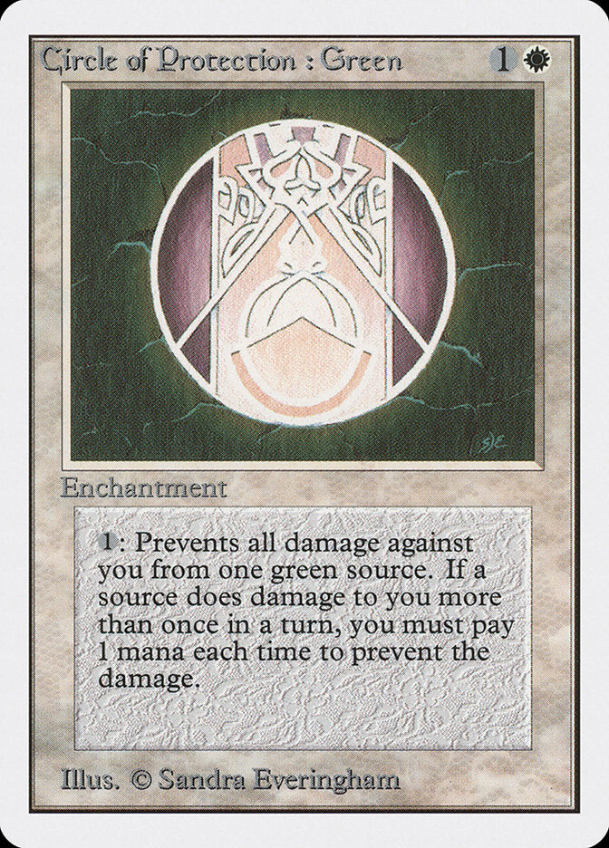 Circle of Protection: Green [Unlimited Edition] | Good Games North