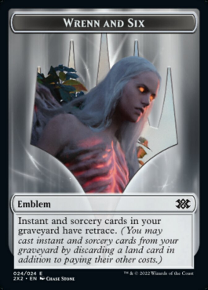 Wrenn and Six Emblem // Spirit Double-sided Token [Double Masters 2022 Tokens] | Good Games North