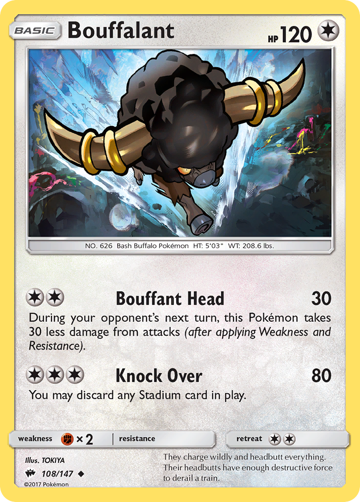 Bouffalant (108/147) [Sun & Moon: Burning Shadows] | Good Games North