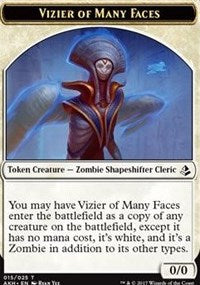 Vizier of Many Faces // Zombie Token [Amonkhet Tokens] | Good Games North
