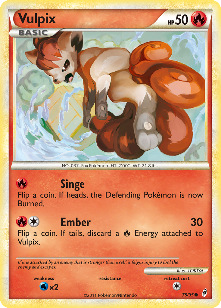 Vulpix (75/95) [HeartGold & SoulSilver: Call of Legends] | Good Games North