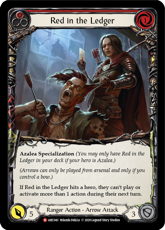 Red in the Ledger [U-ARC043] Unlimited Rainbow Foil | Good Games North