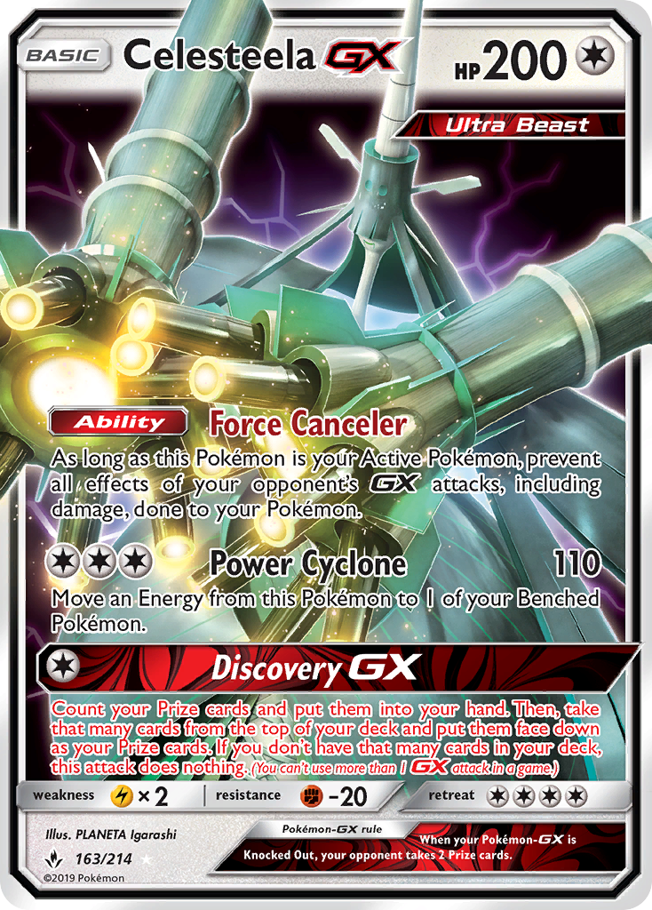 Celesteela GX (163/214) [Sun & Moon: Unbroken Bonds] | Good Games North