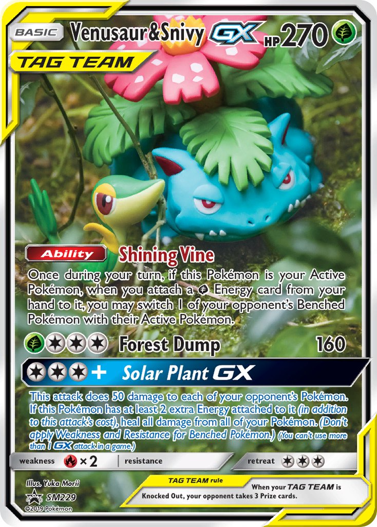 Venusaur & Snivy GX (SM229) [Sun & Moon: Black Star Promos] | Good Games North