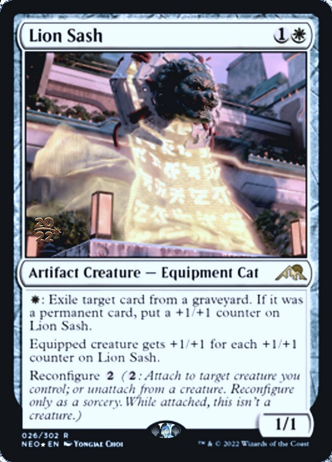 Lion Sash [Kamigawa: Neon Dynasty Prerelease Promos] | Good Games North