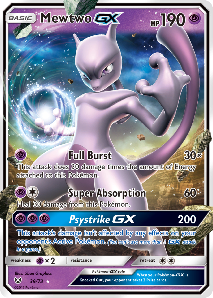 Mewtwo GX (39/73) [Sun & Moon: Shining Legends] | Good Games North