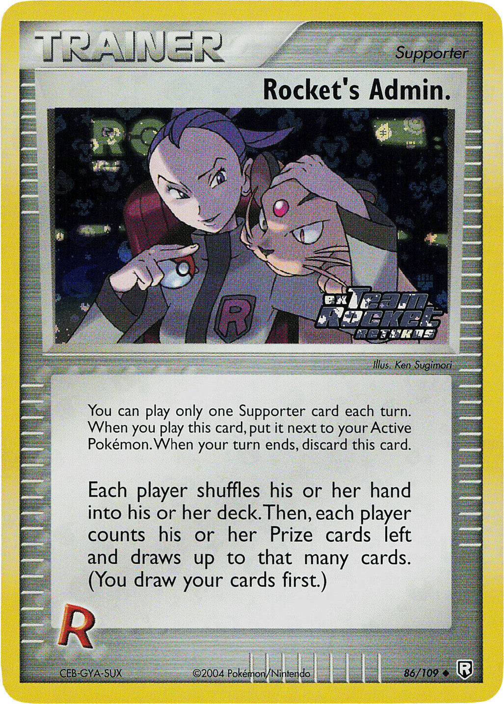 Rocket's Admin. (86/109) (Stamped) [EX: Team Rocket Returns] | Good Games North