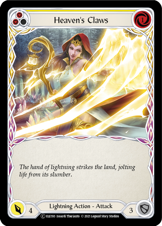 Heaven's Claws (Yellow) [U-ELE193] Unlimited Rainbow Foil | Good Games North