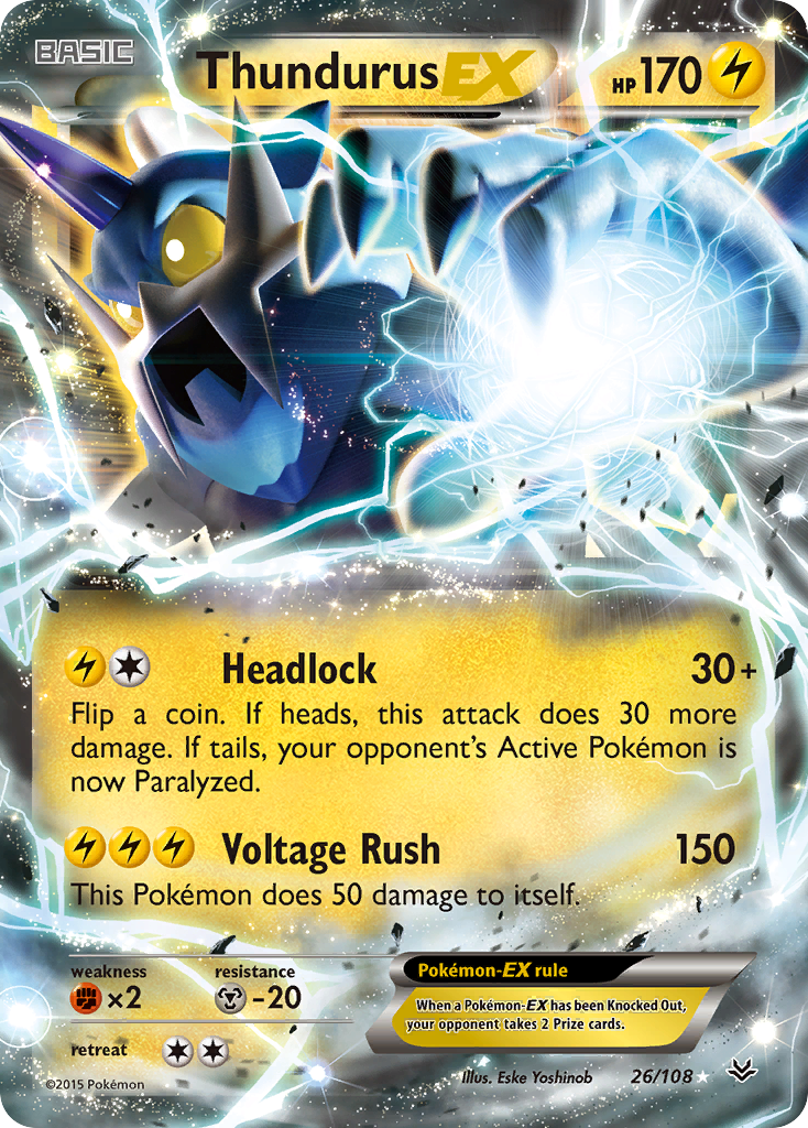 Thundurus EX (26/108) [XY: Roaring Skies] | Good Games North