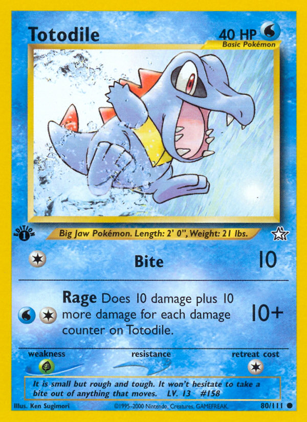 Totodile (80/111) [Neo Genesis 1st Edition] | Good Games North