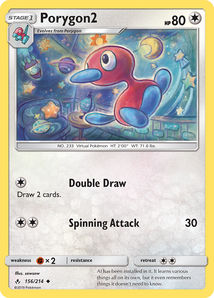 Porygon2 (156/214) [Sun & Moon: Unbroken Bonds] | Good Games North