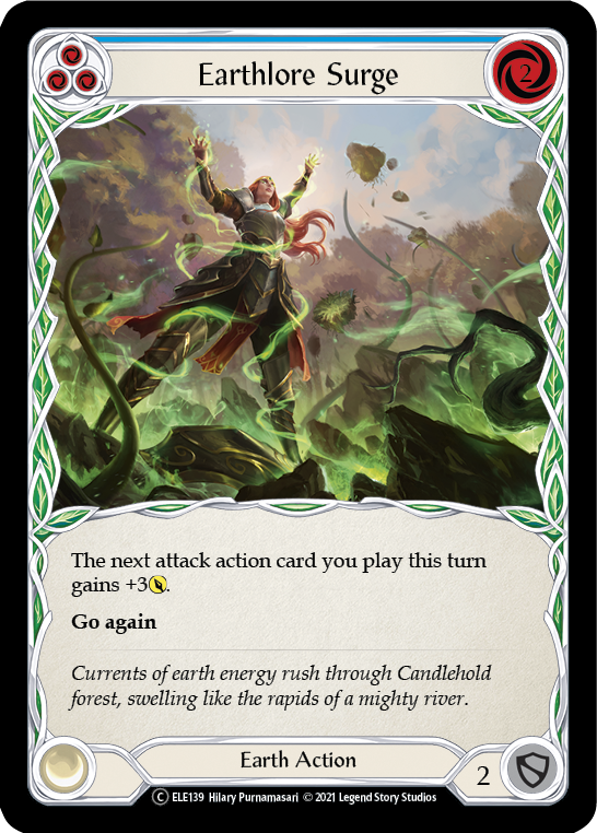 Earthlore Surge (Blue) [U-ELE139] Unlimited Rainbow Foil | Good Games North