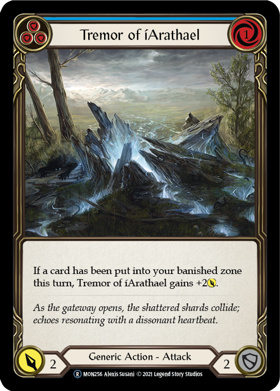 Tremor of iArathael (Blue) [U-MON256-RF] Unlimited Rainbow Foil | Good Games North