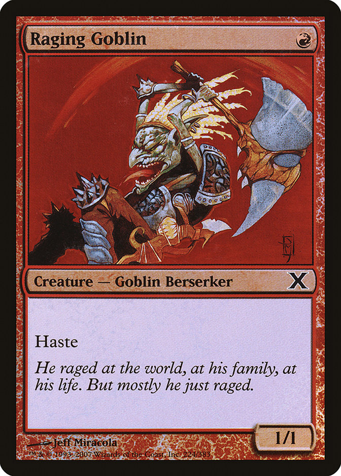 Raging Goblin (Premium Foil) [Tenth Edition] | Good Games North