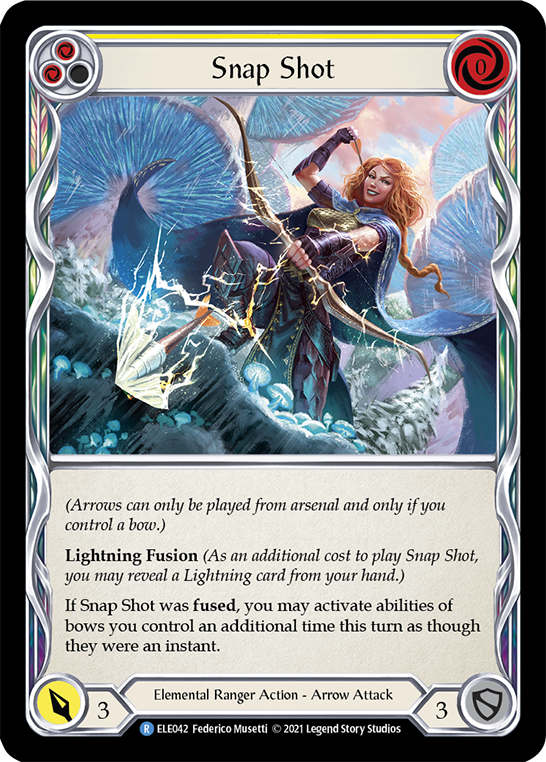 Snap Shot (Yellow) [ELE042] (Tales of Aria)  1st Edition Rainbow Foil | Good Games North