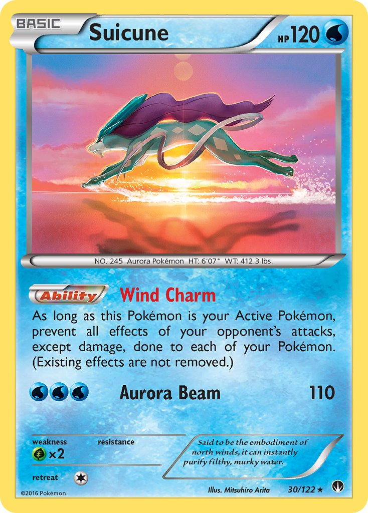 Suicune (30/122) (Cosmos Holo) (Blister Exclusive) [XY: BREAKpoint] | Good Games North