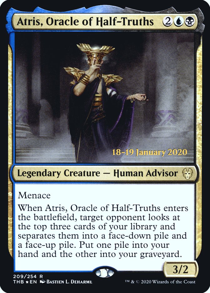 Atris, Oracle of Half-Truths [Theros Beyond Death Prerelease Promos] | Good Games North