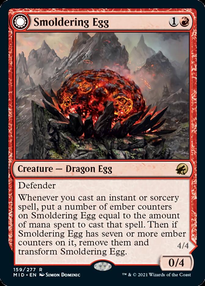 Smoldering Egg // Ashmouth Dragon [Innistrad: Midnight Hunt] | Good Games North